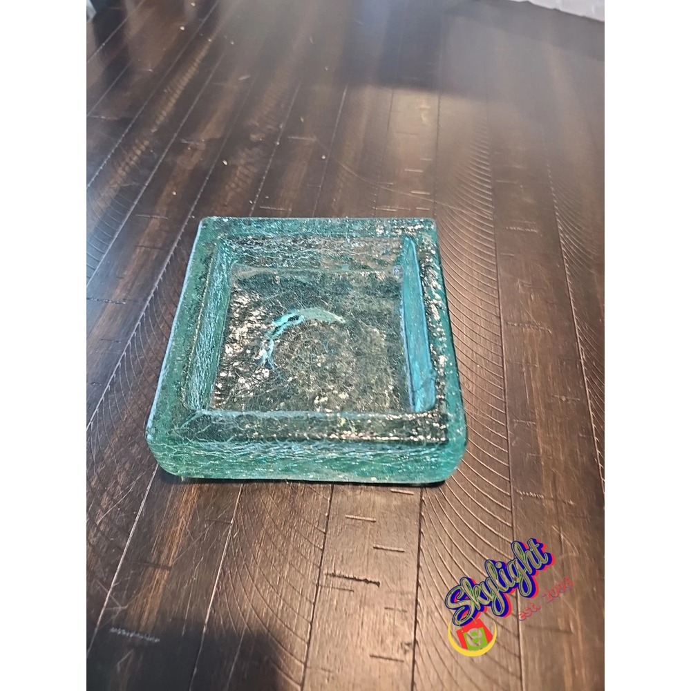 Murano Rare Vintage Moroccan Room Square Glass Bowl